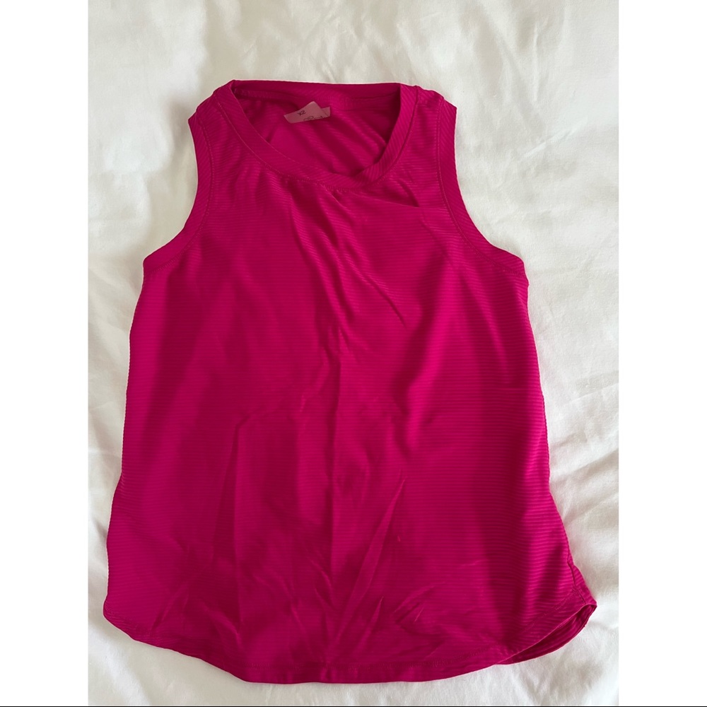 CALIA by Carrie Underwood Hot Pink Ribbed Tank Top